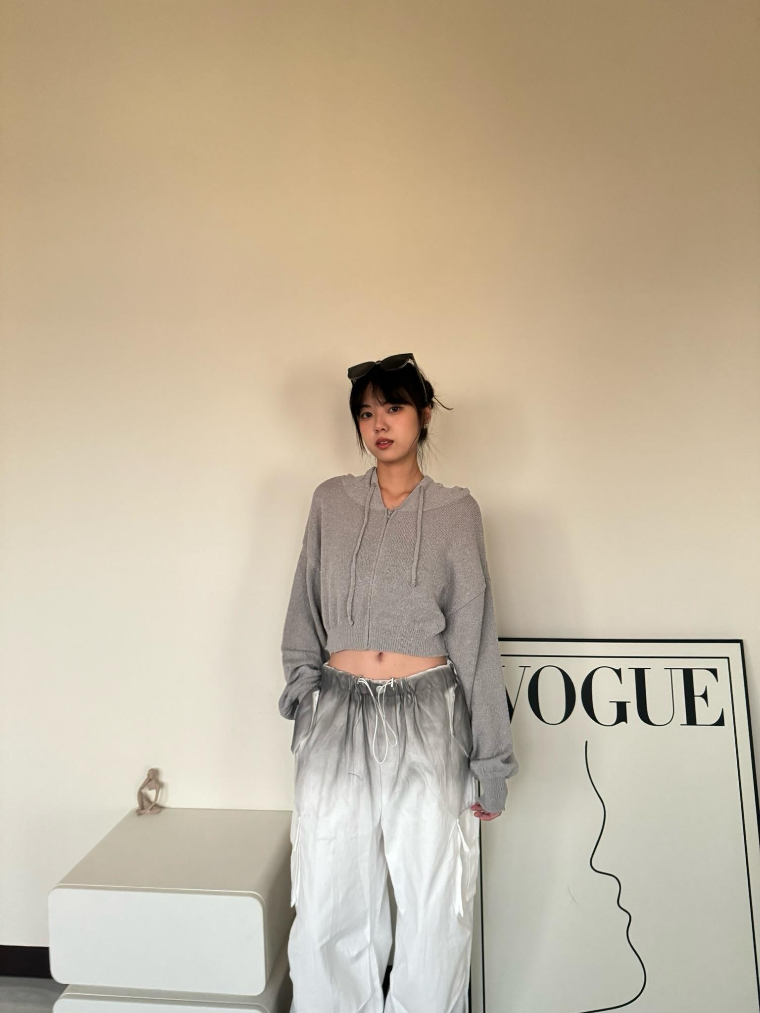 短版泡泡袖薄針織短外套