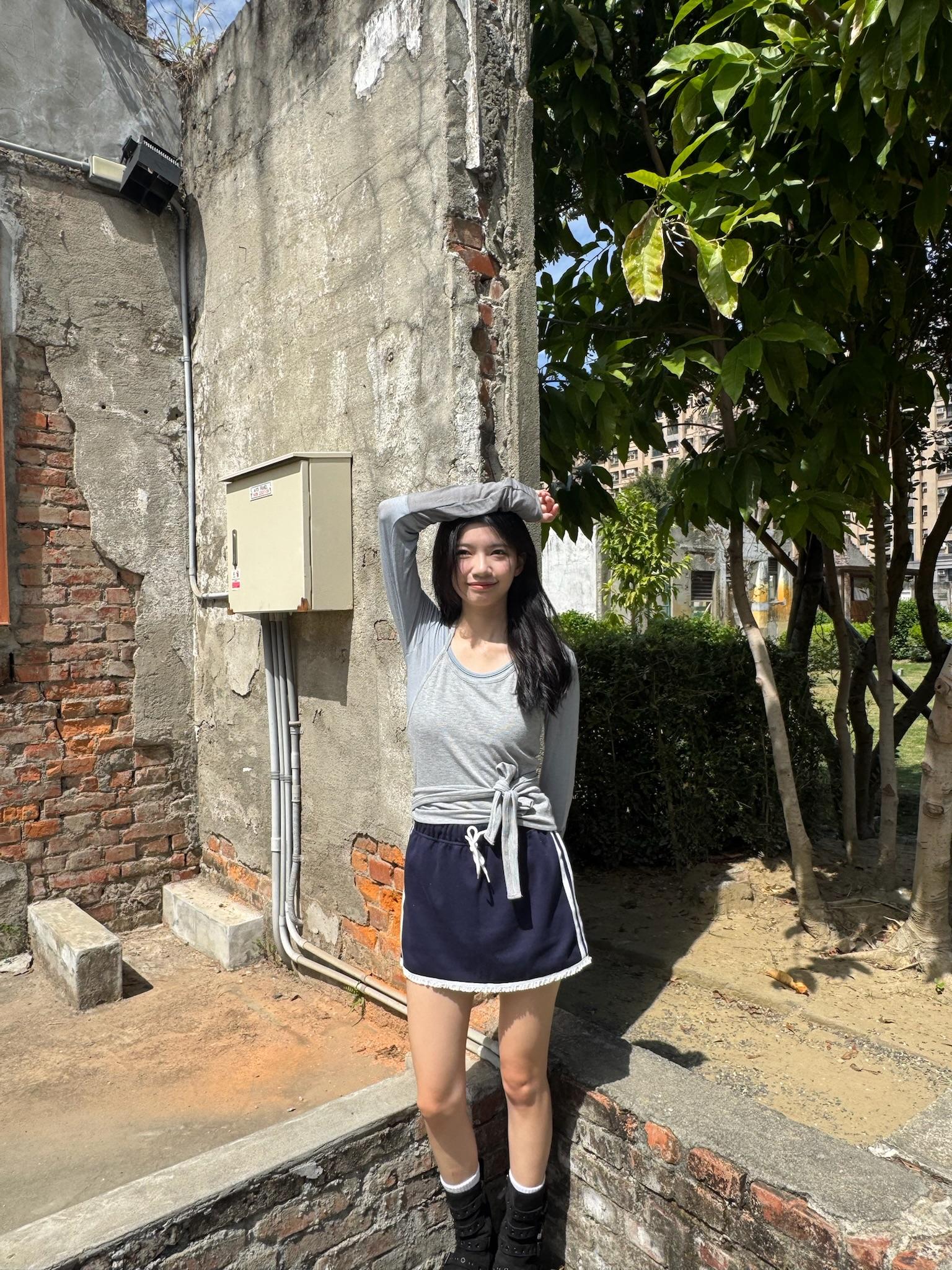 極簡綁繩掛脖疊穿背心