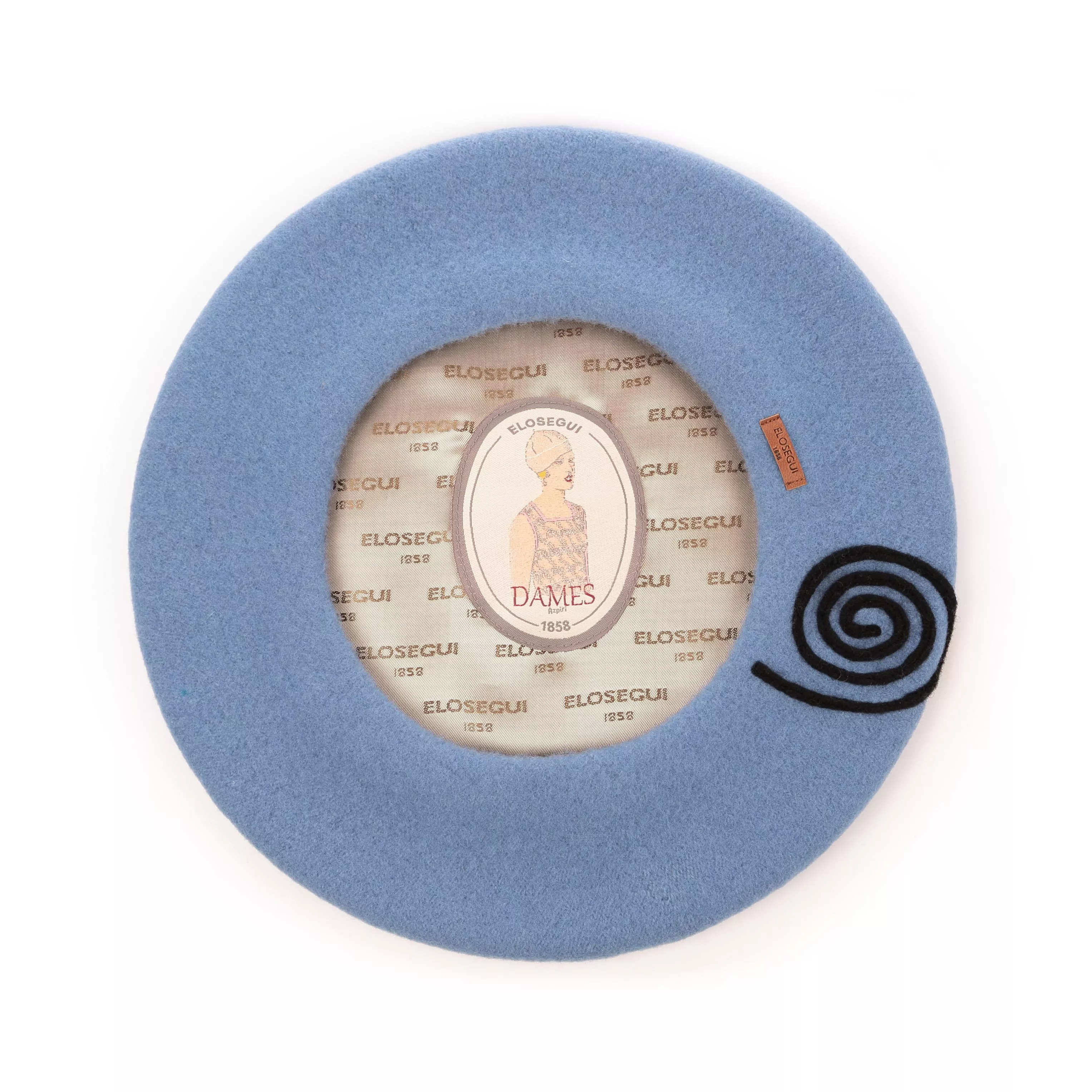 西班牙ELOSEGUI，女BOROBIL貝雷帽EL_BOROBIL05075 (冰川藍)