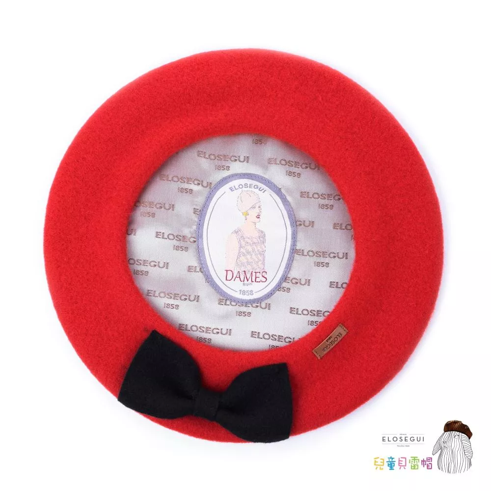 西班牙ELOSEGUI，兒童ISI貝雷帽EL_ISI61044N (法蘭紅)