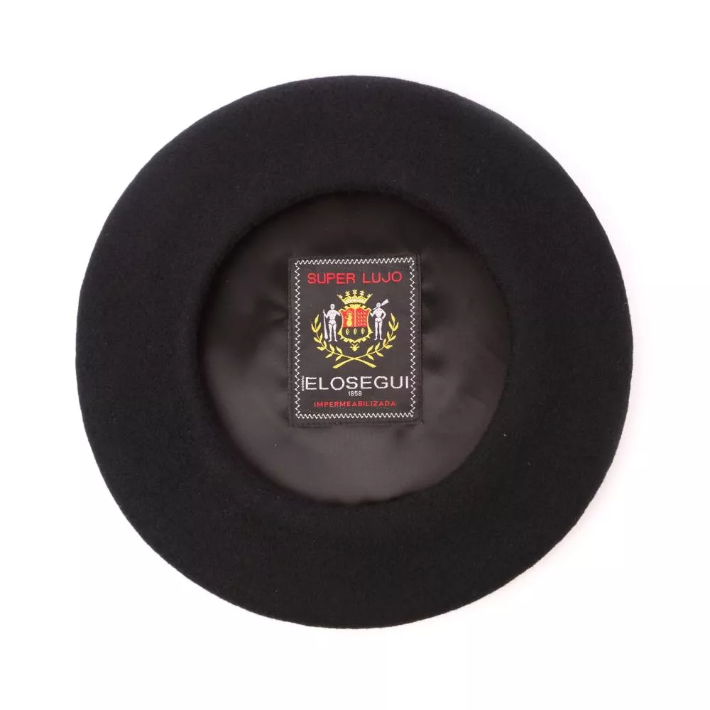 西班牙ELOSEGUI，男SUPER LUJO貝雷帽EL_LUJO334003 (天鵝絨黑)