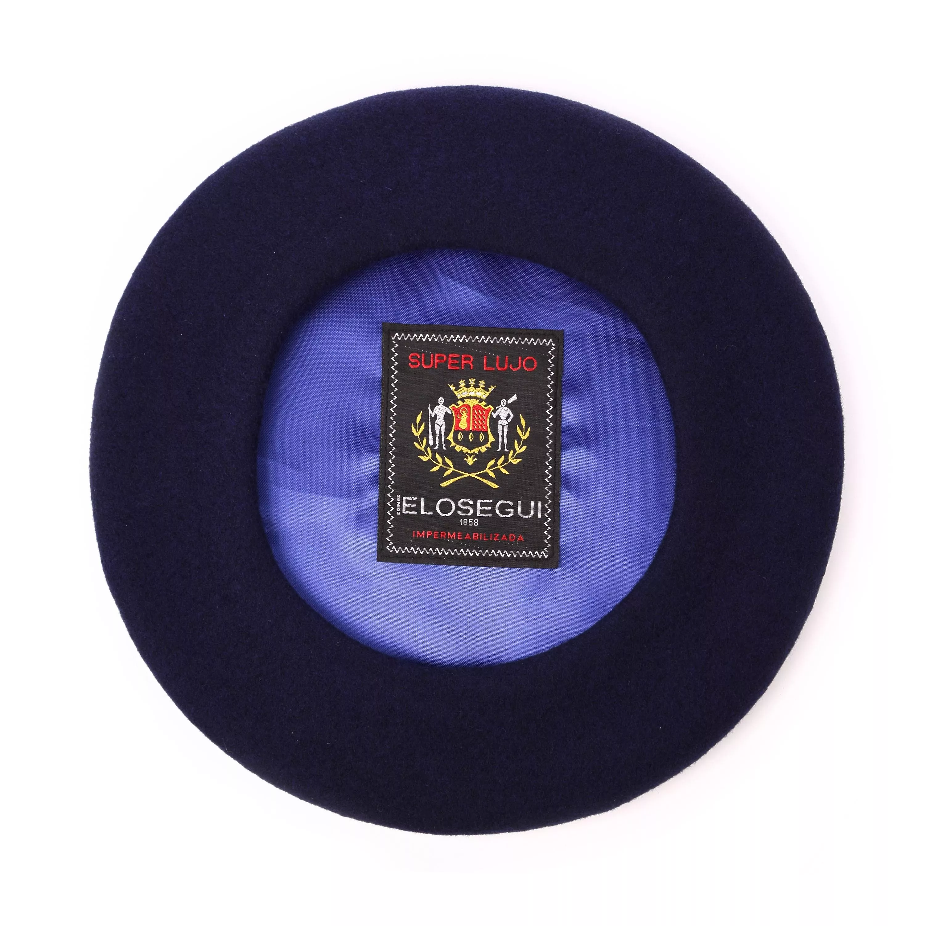 西班牙ELOSEGUI，男SUPER LUJO貝雷帽EL_LUJO336005 (午夜藍)