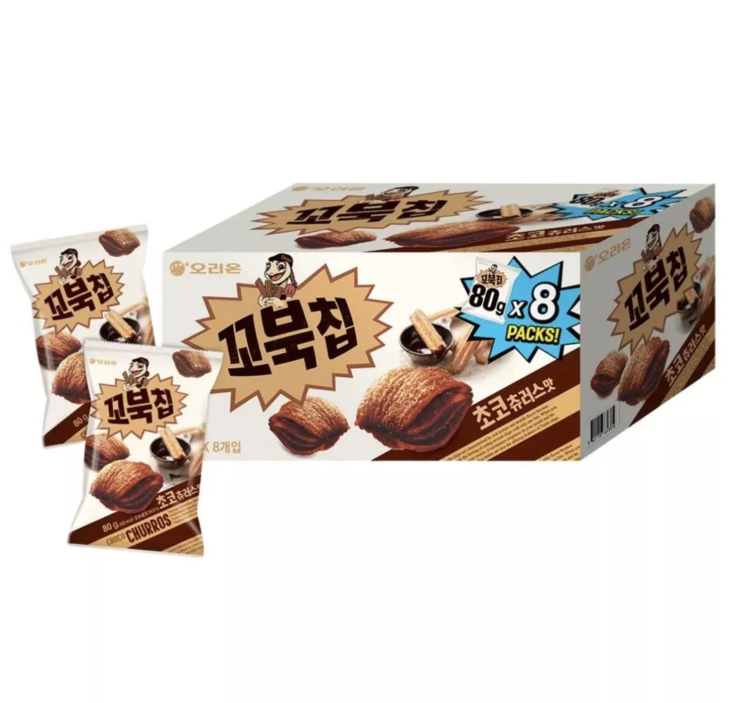 好麗友烏龜脆片巧克力口味｜ 80公克 X 8包