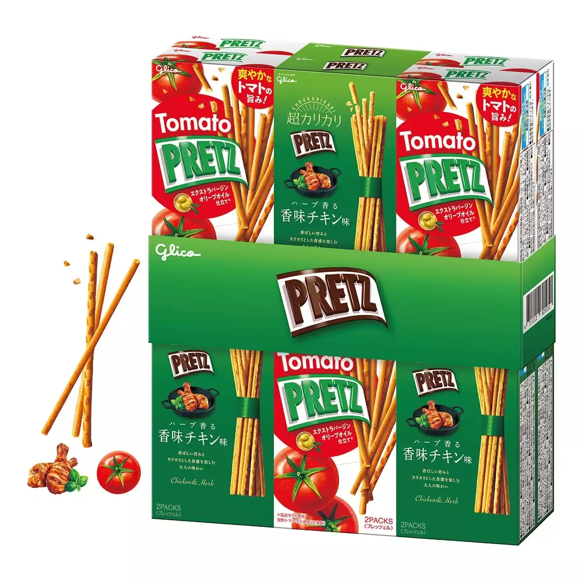 百力滋風味棒餅組 (番茄野菜 & 義式香草烤雞) ｜12入