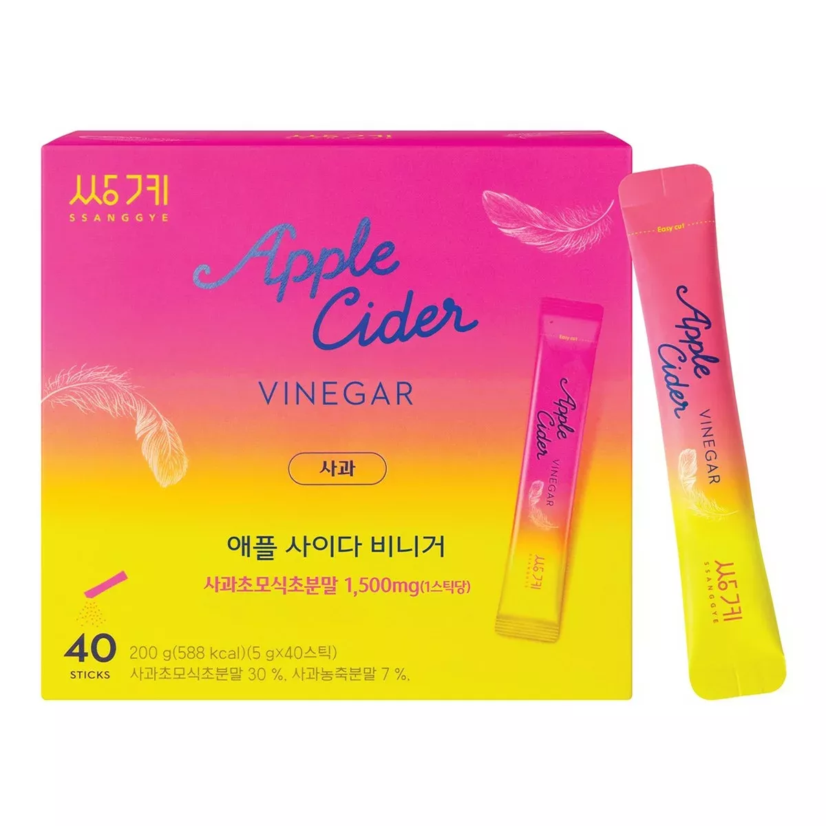 Ssanggye 蘋果醋沖泡粉｜ 5公克 X 40包