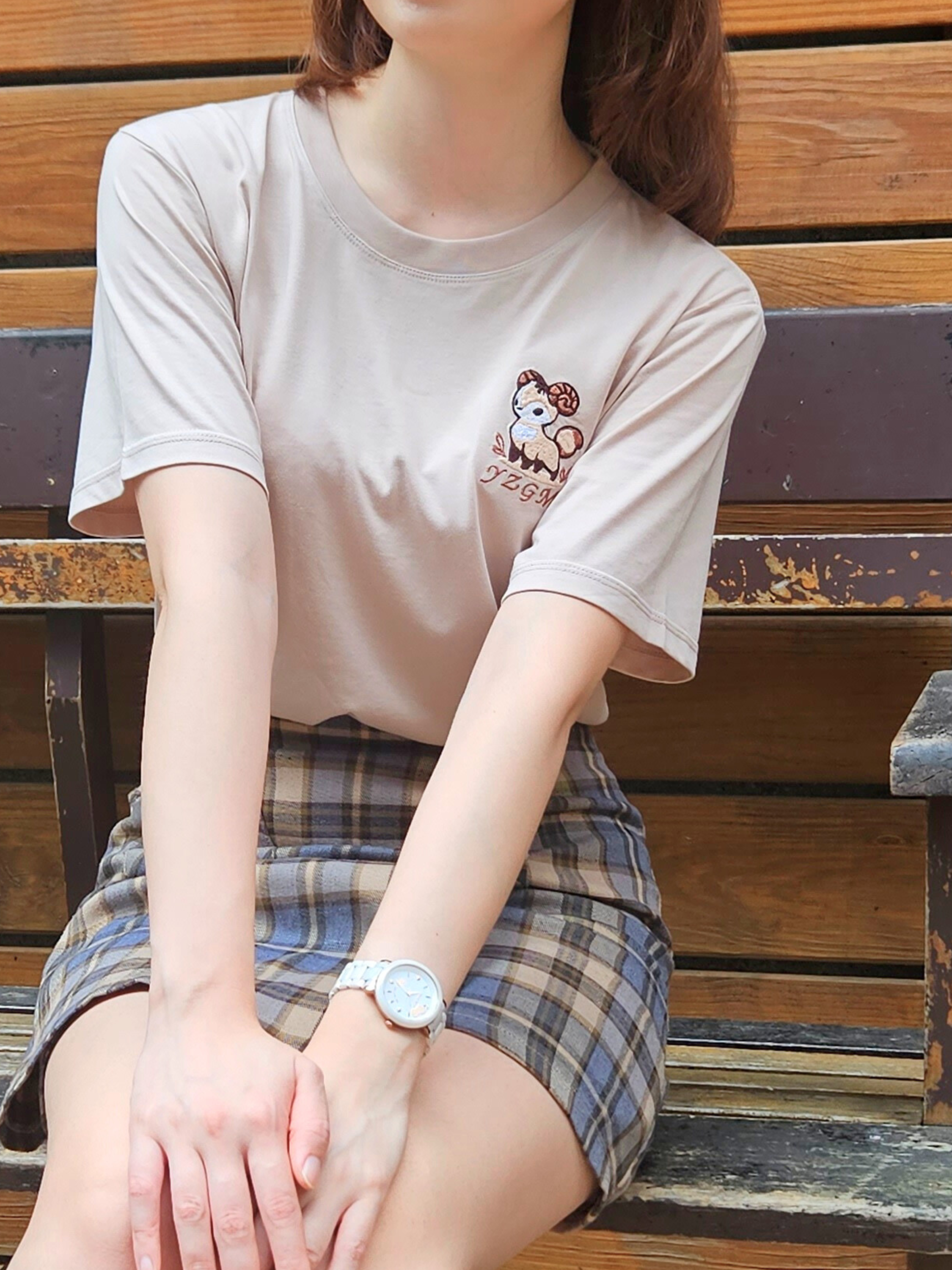 泥泥Nini．短袖涼感冰絲棉T恤 (原創) M~XL