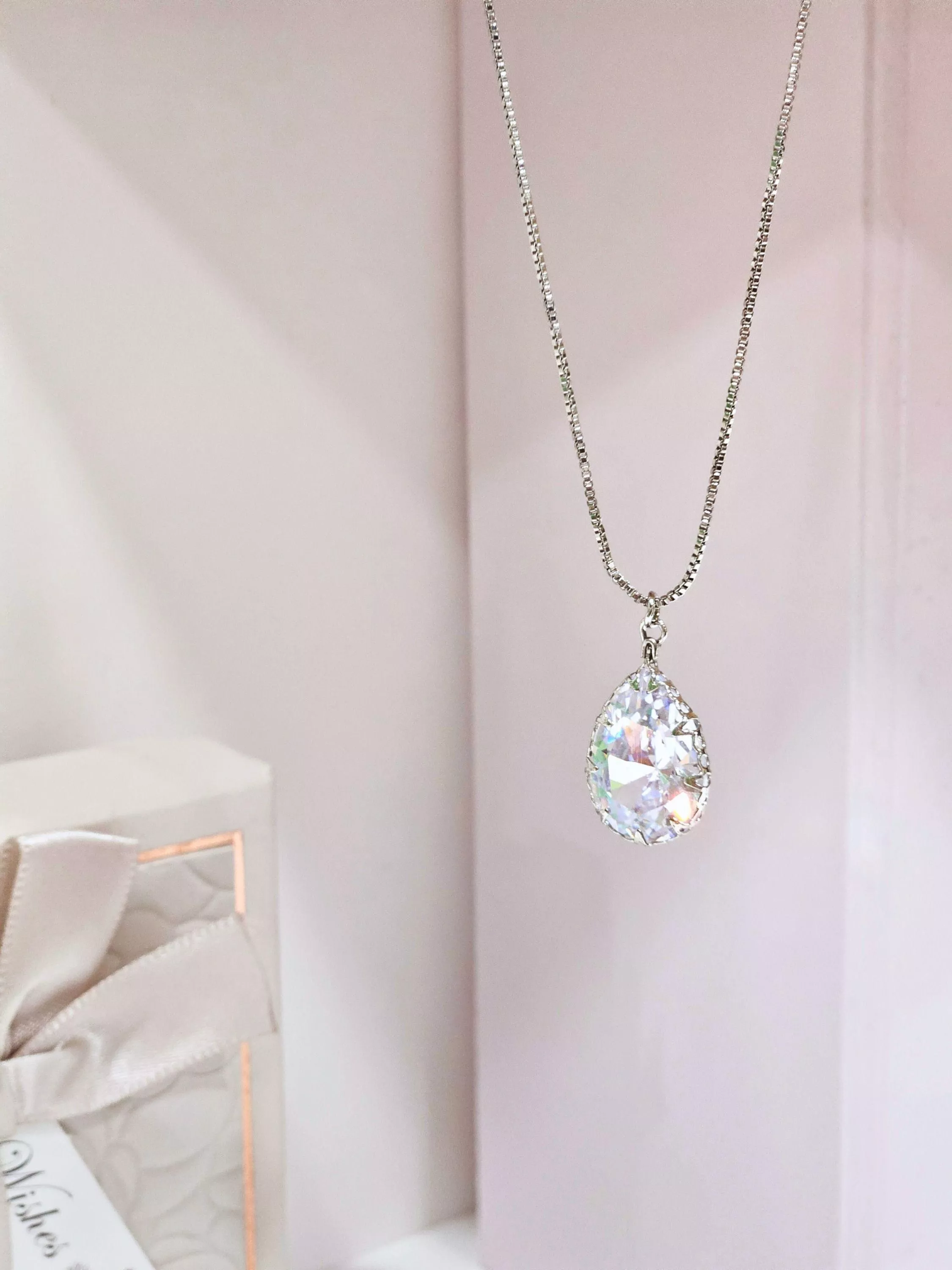 星鑽．項鍊 超閃耀大顆水鑽項鍊