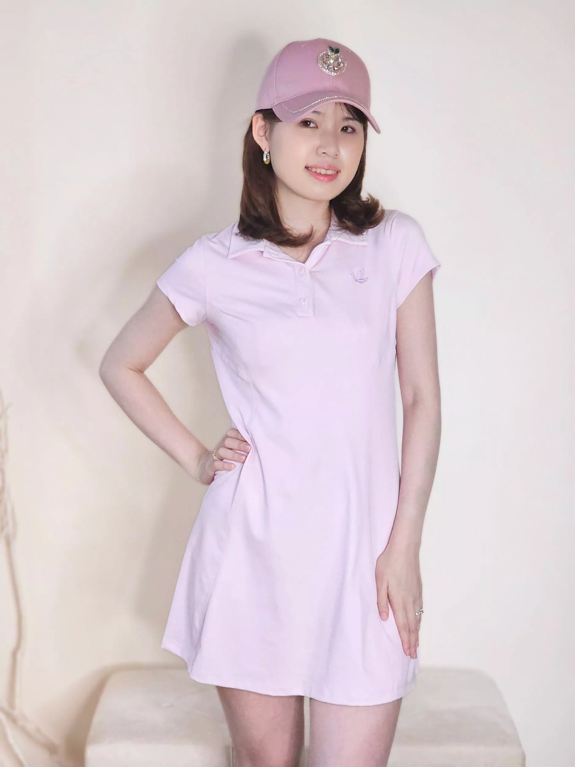 小蝴蝶．POLO領短袖運動洋裝 (自訂)