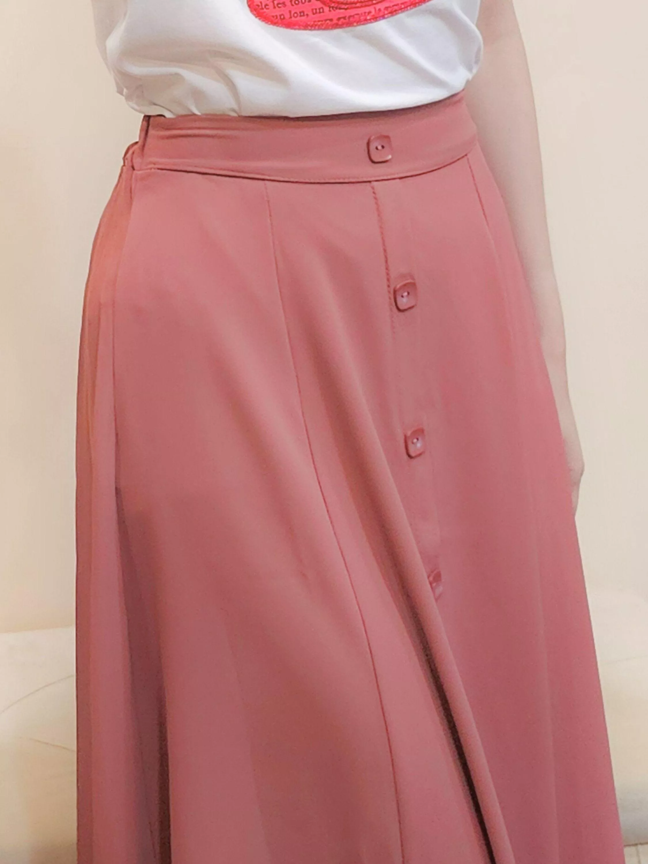 夢遊仙境．半身裙 (藍.磚紅色)