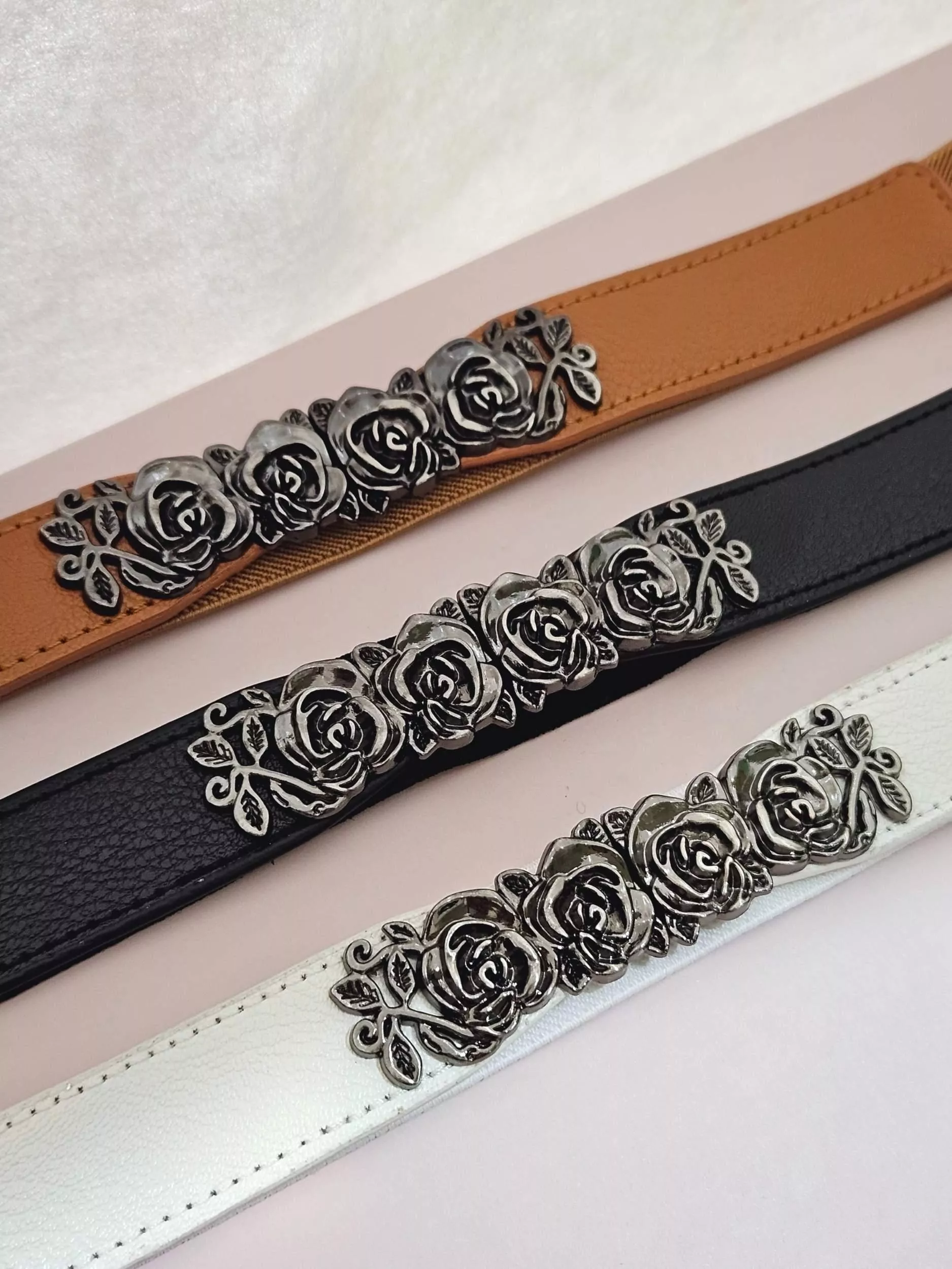 玫瑰女伶．皮質鬆緊腰帶