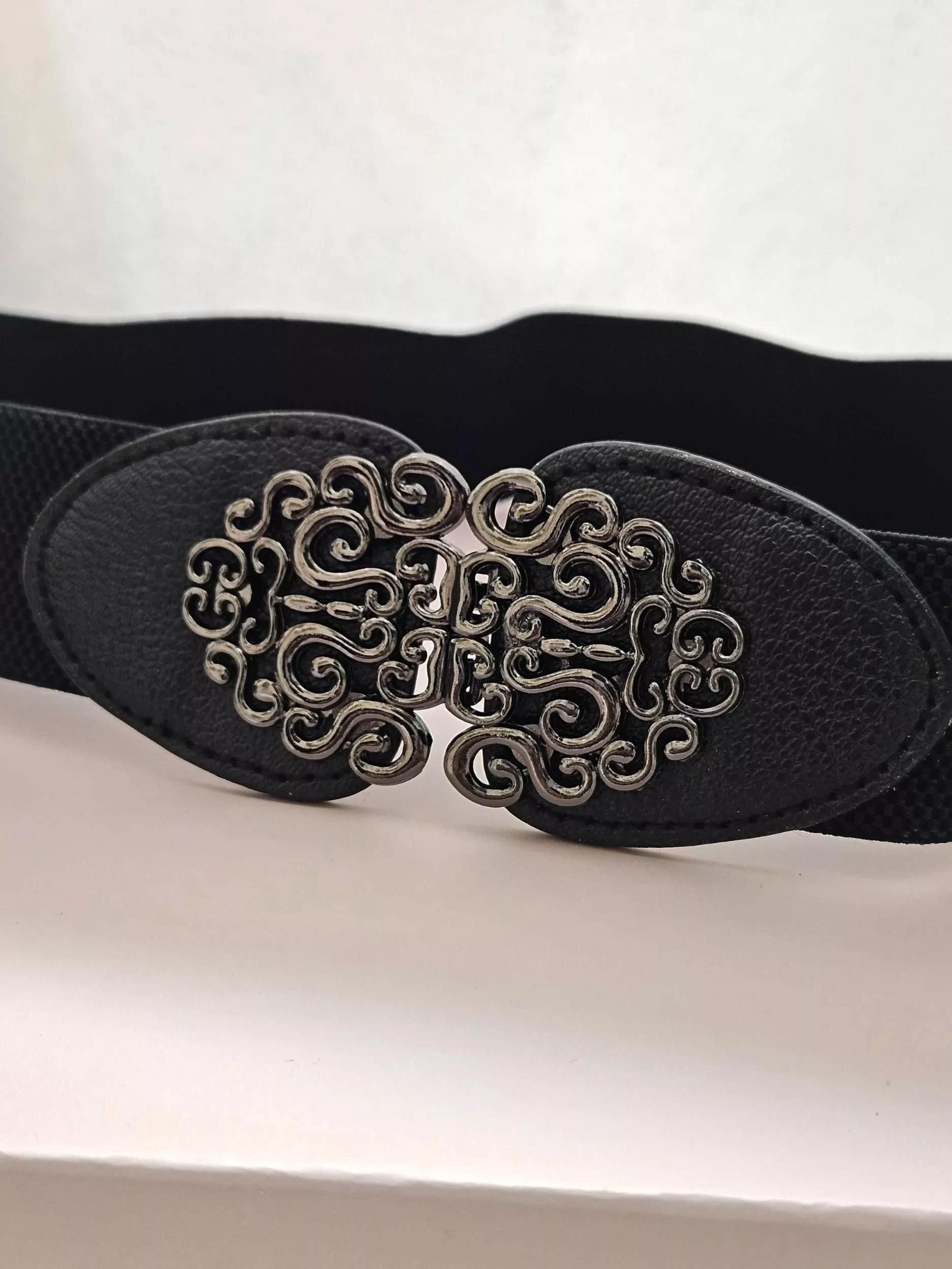 寶藏．皮質鬆緊式腰帶