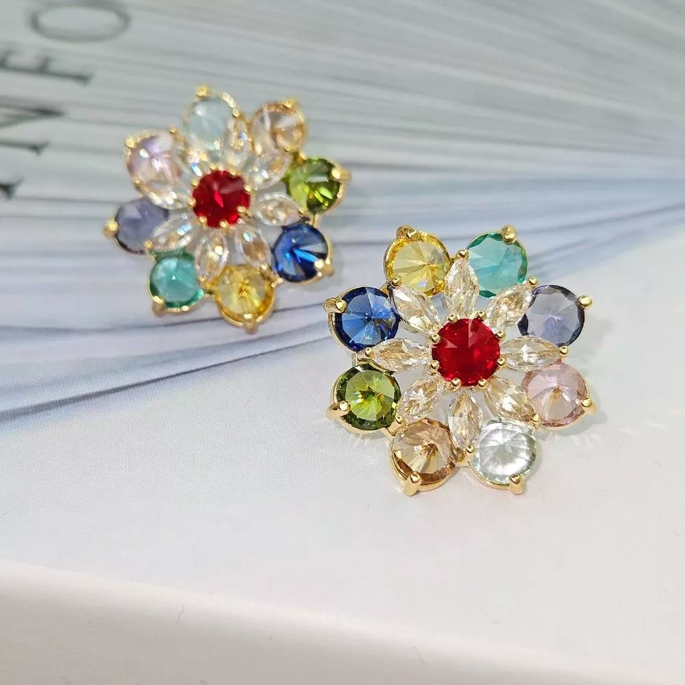 《甜心園遊會》彩鋯花形耳環