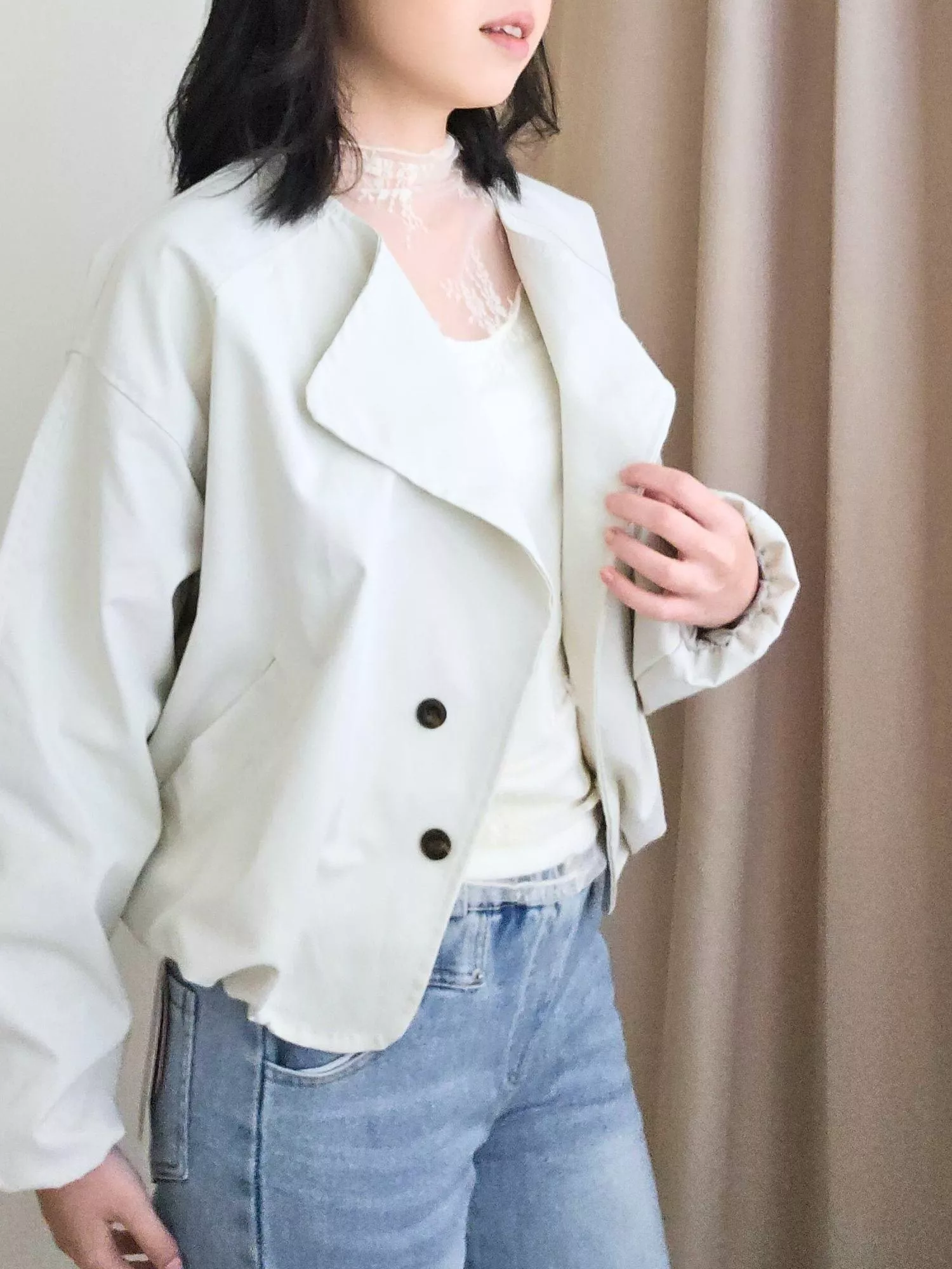 《花苞晨露》花苞短版外套