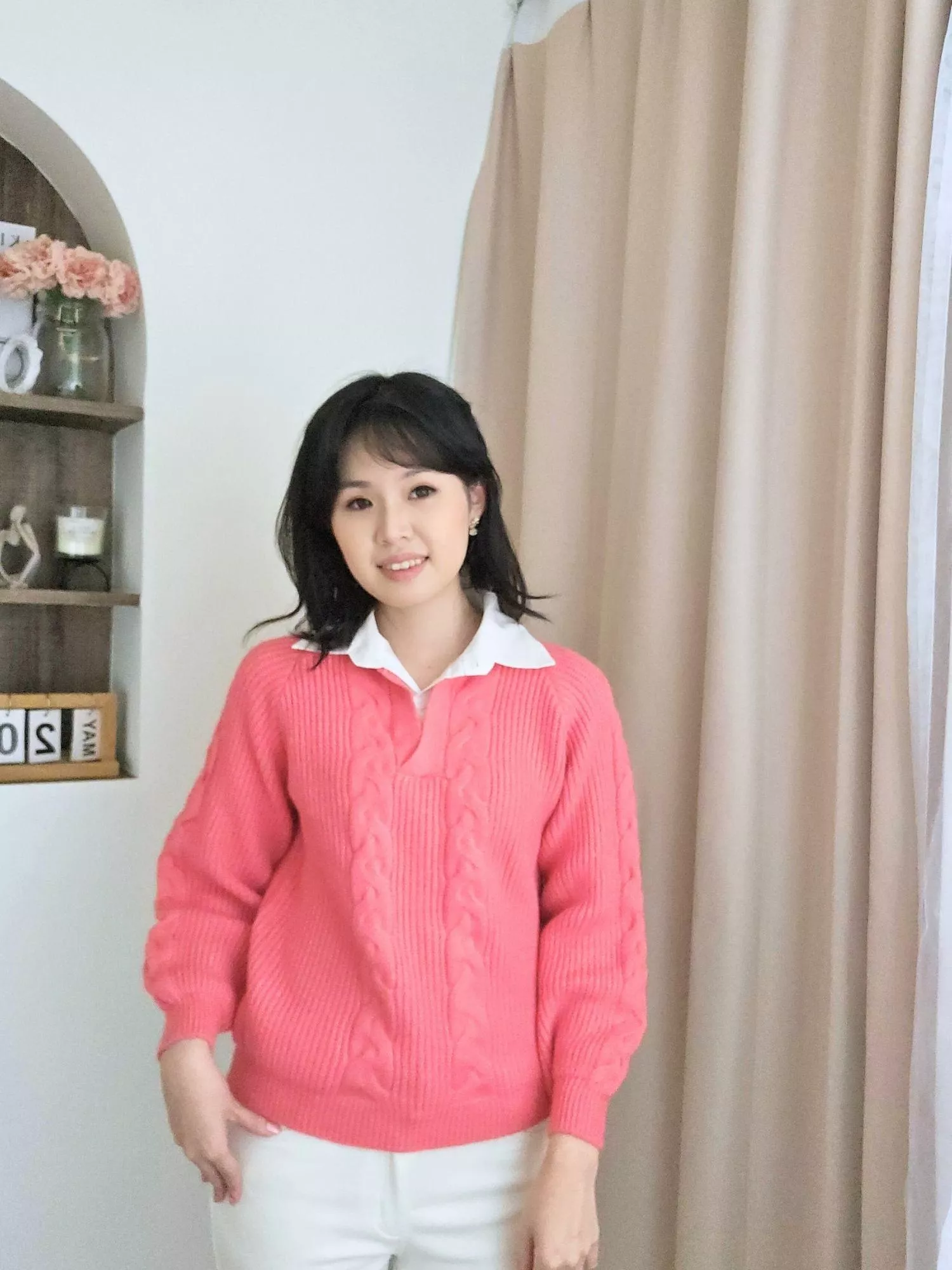 《甜霜樂章》 假兩件翻領上衣