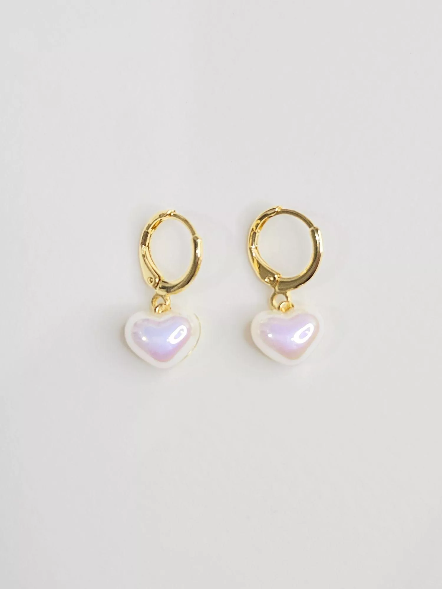 暖陽淡金心形耳扣｜輕熟女知性氣息首選