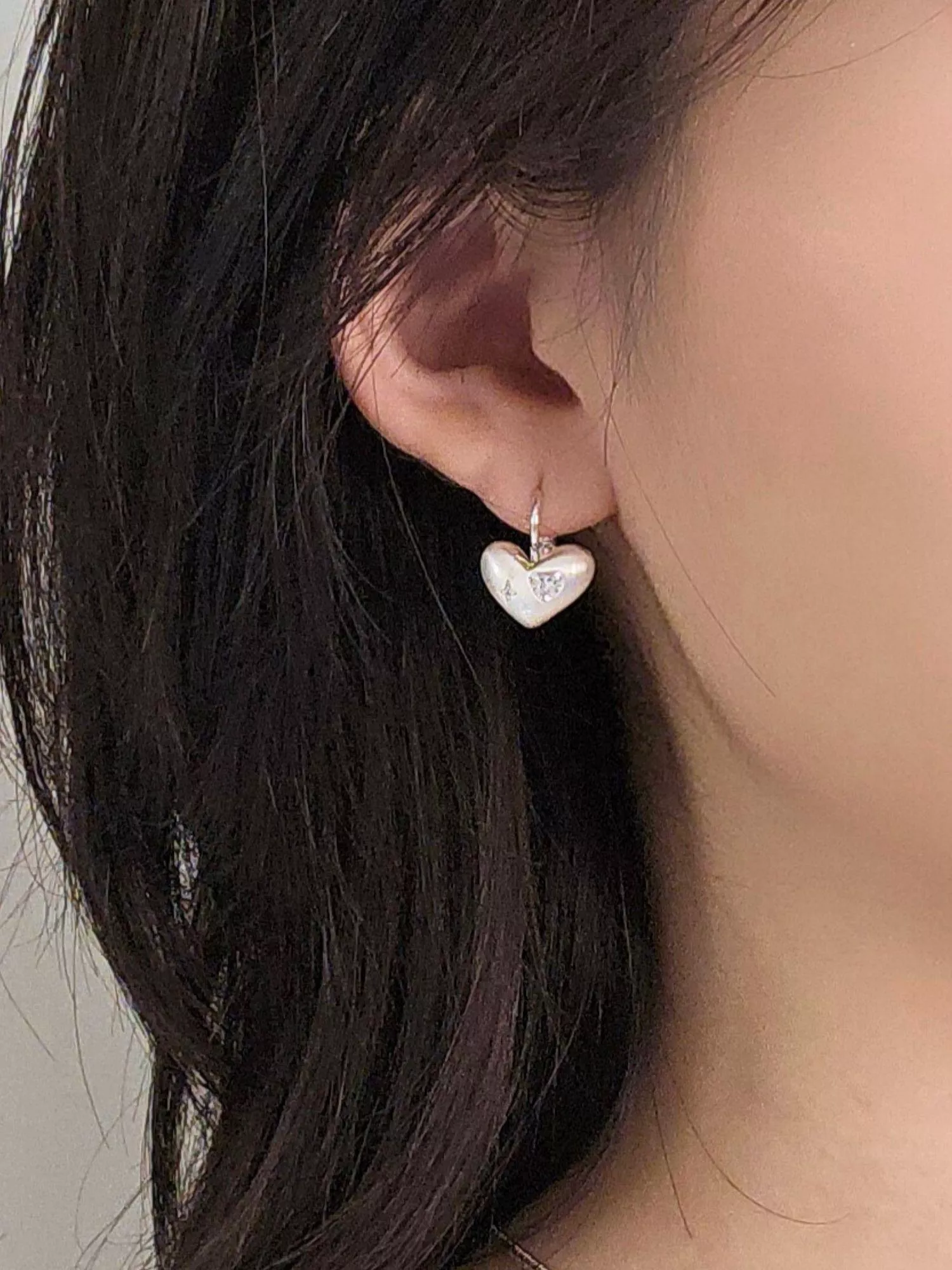 復古刻紋愛心耳扣｜刻劃悸動・全銀感文青小眾首飾