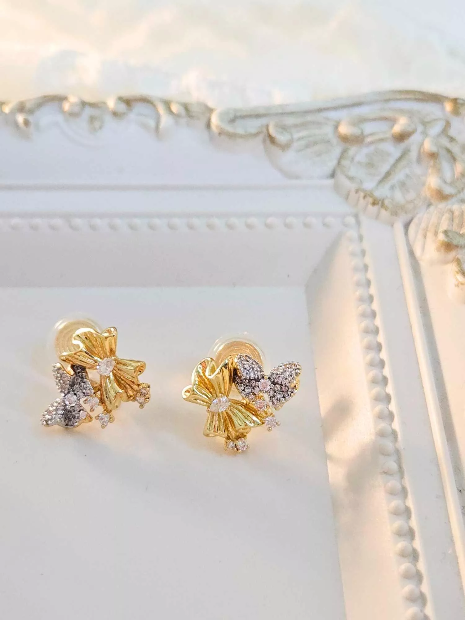 盛夏繁花鑽飾耳夾/耳針｜璀璨盛開・華麗與浪漫的交織