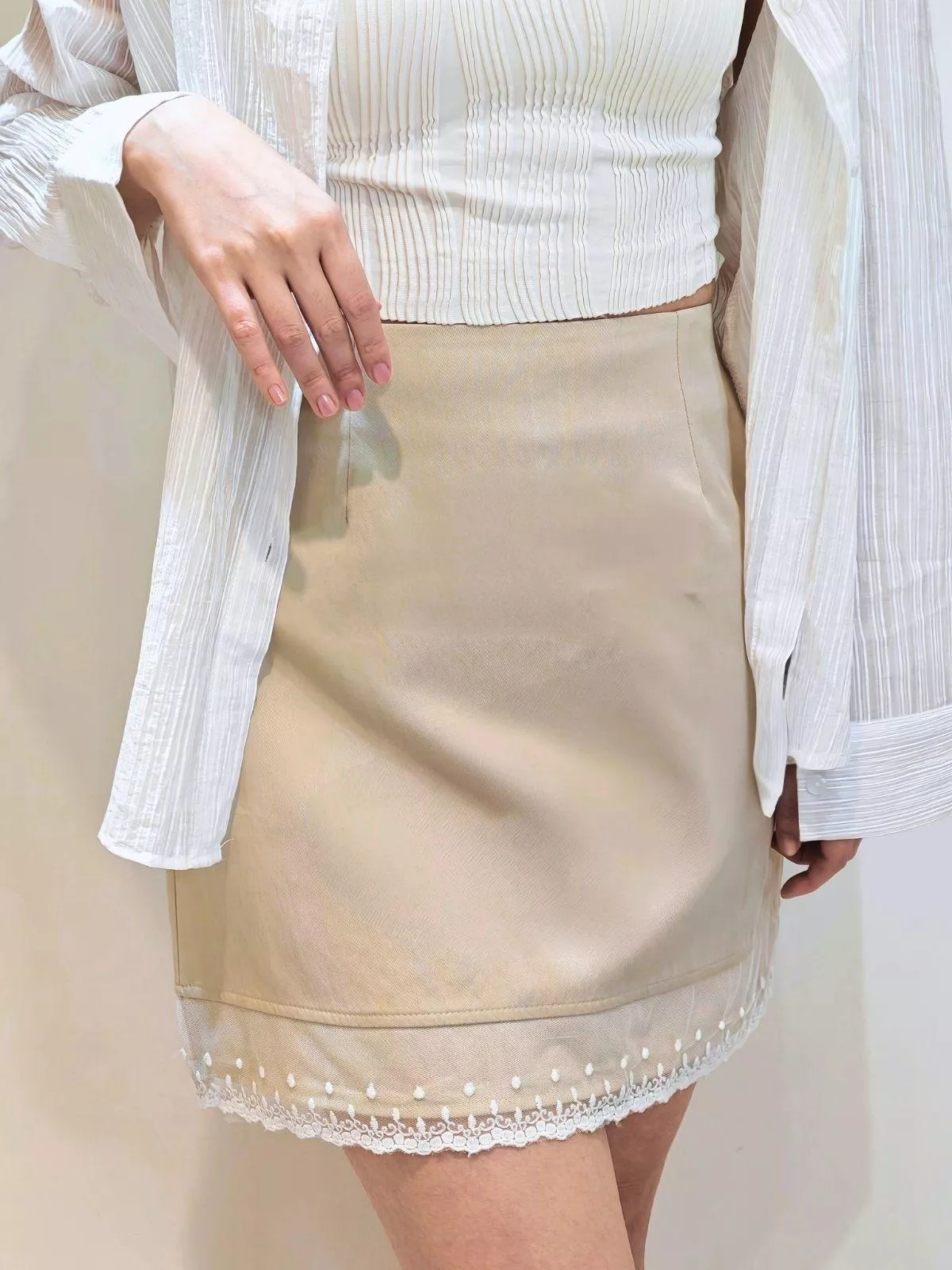 《奶油檸檬塔》A字包臀褲裙