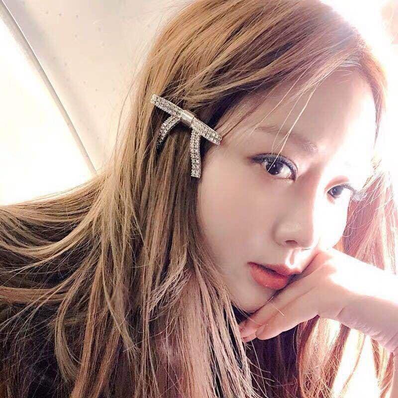 blingbling 唯美少女心鑲鑽甜美蝴蝶結彈簧夾閃亮時尚百搭水鑽髮夾