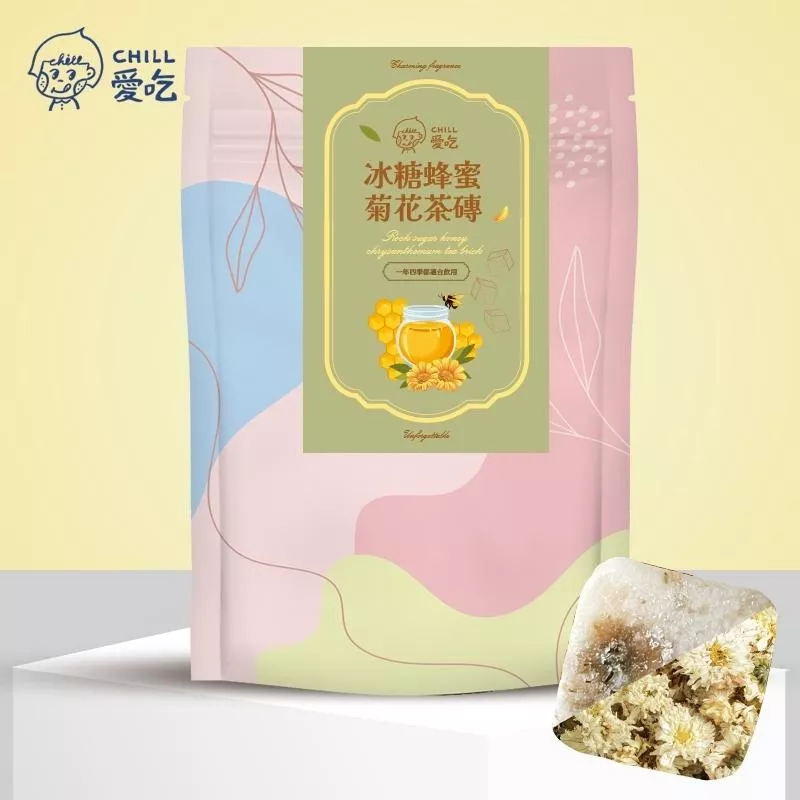 CHILL愛吃-冰糖蜂蜜菊花茶磚(17克*10顆)