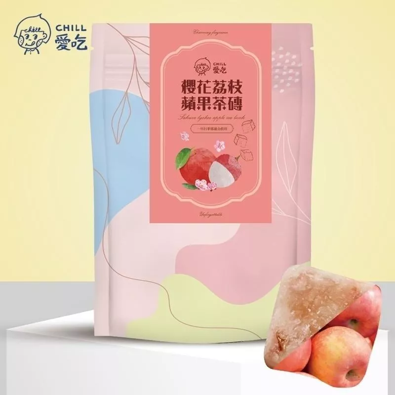 CHILL愛吃-櫻花荔枝蘋果茶磚(17克*10顆)
