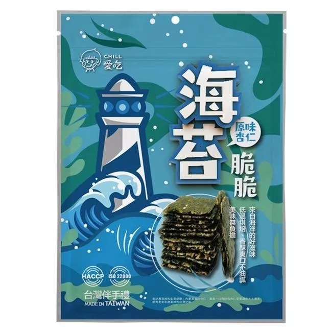 CHILL愛吃-原味杏仁海苔脆脆(32克)