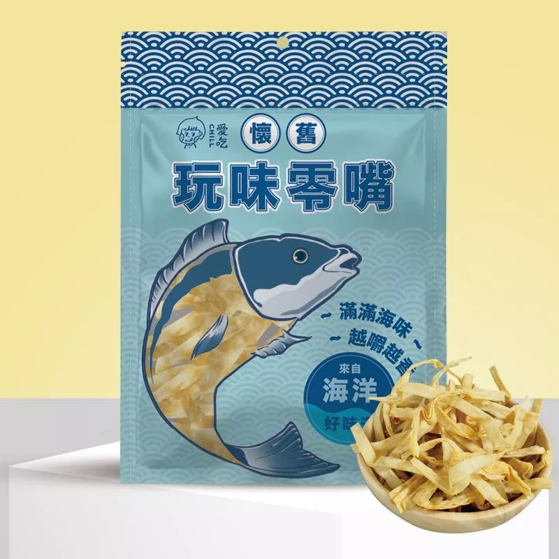 CHILL愛吃-最鮮海味-懷舊古早味系列-鱈魚魯肉干切片(90g)