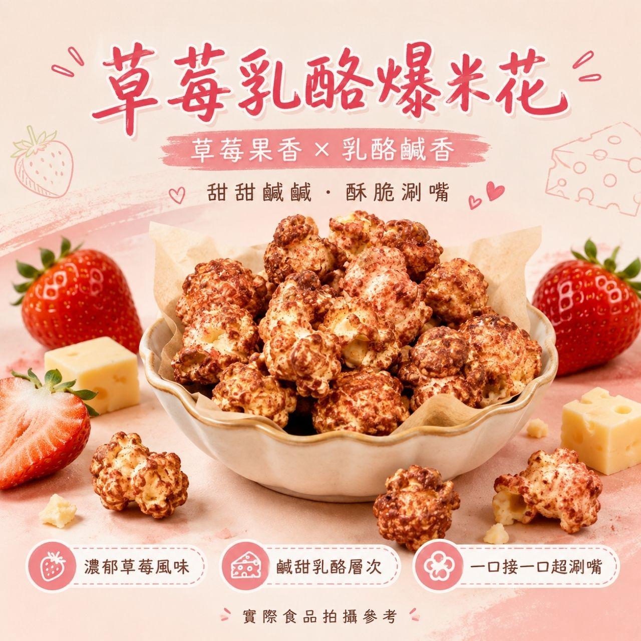 CHILL愛吃-松鼠阿吉-Ponpie澎派-草莓乳酪爆米花 5公克(單包)