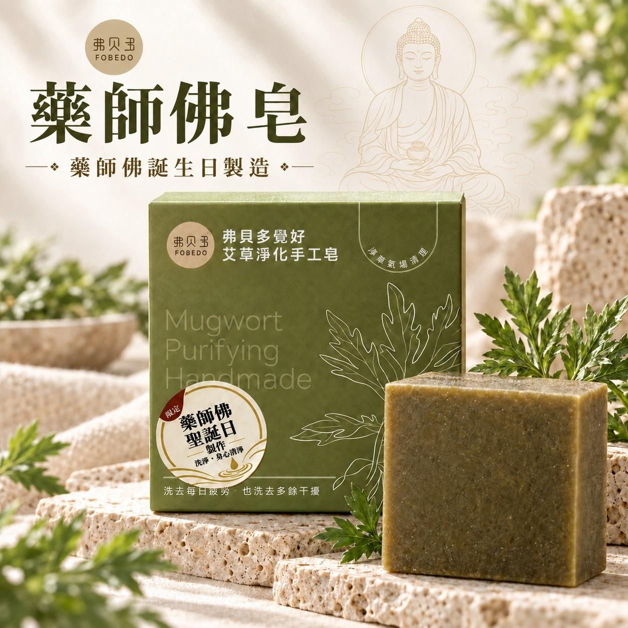<聖誕日當天敬製>弗貝多｜藥師佛聖誕日皂 / 觀世音菩薩聖願皂-(外用)100公克