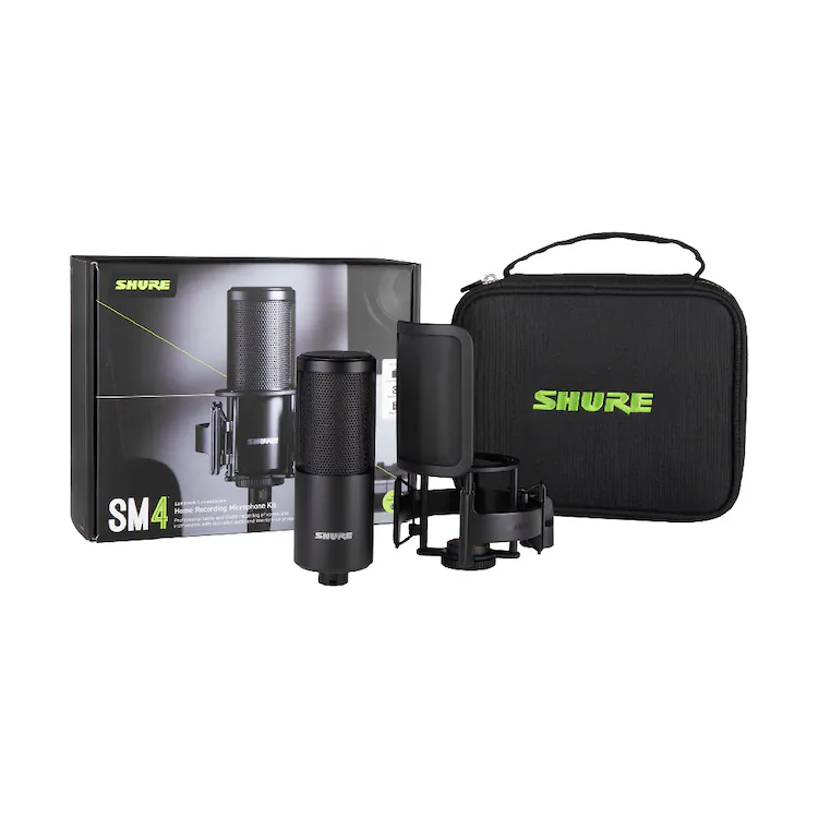 SHURE SM4-KIT 大振膜電容麥克風 (含防噴罩/防震架)