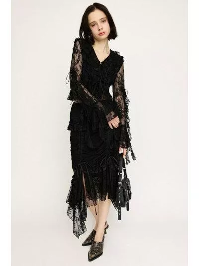 《日本代購》 不規則蕾絲裙 0082