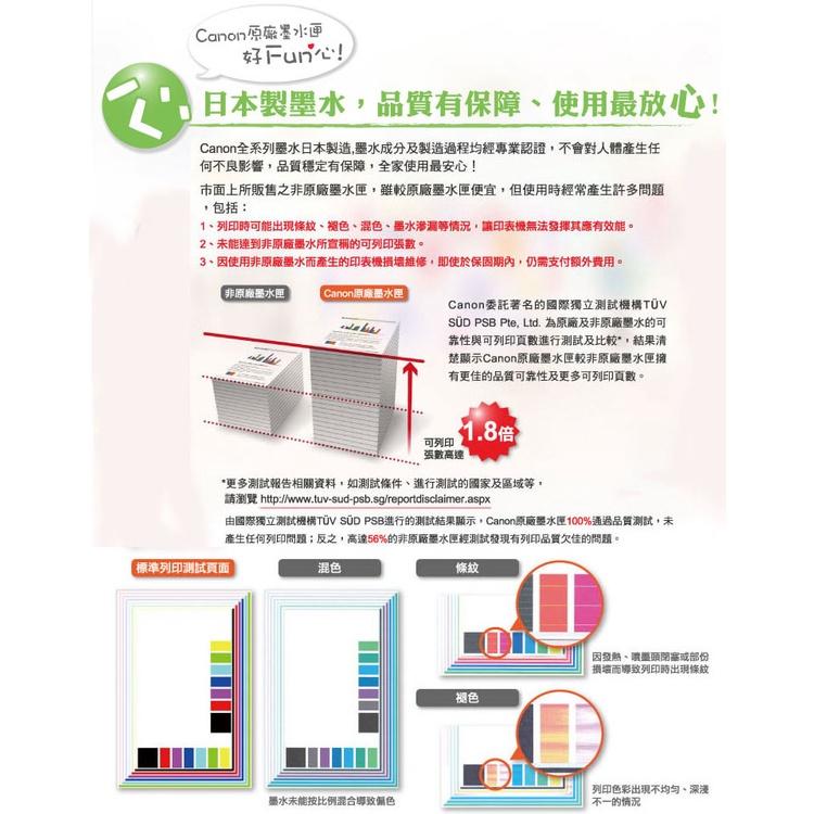 CANON BH-70 黑色 / CH-70彩色 原廠連續供墨專用噴頭 適用G6070 / G5070