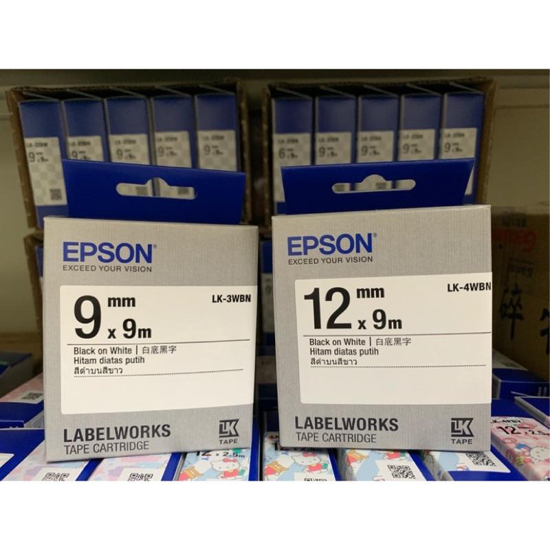 EPSON LK-2WBN S652401標籤帶(一般系列)白底黑字6mm