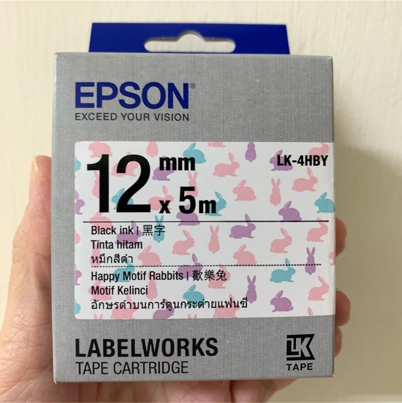 EPSON LK-4HBY C53S654468 歡樂兔標籤帶(12mm)請先詢問庫存