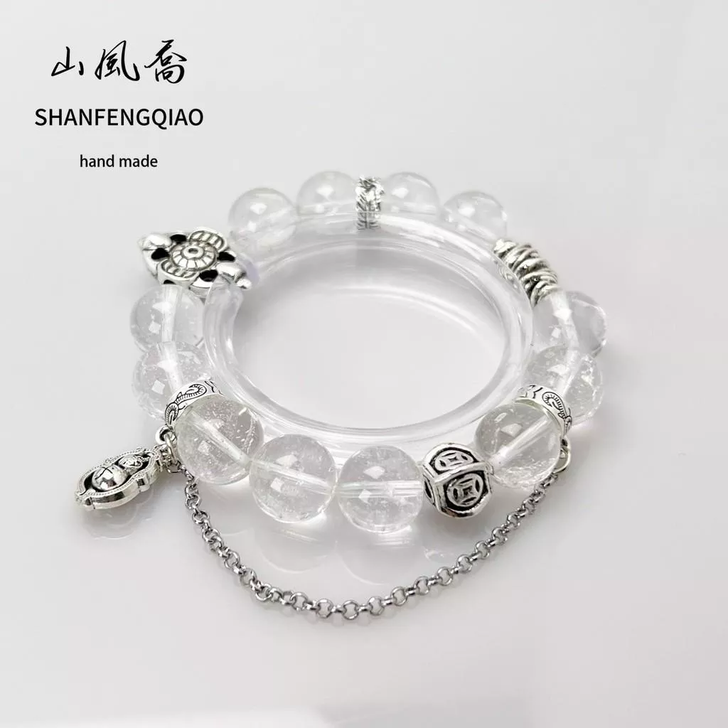 【山風喬】12mm+ 療癒、淨化，修復受損能量  淨化女神3.2 · 水晶手鏈 滿串手鍊