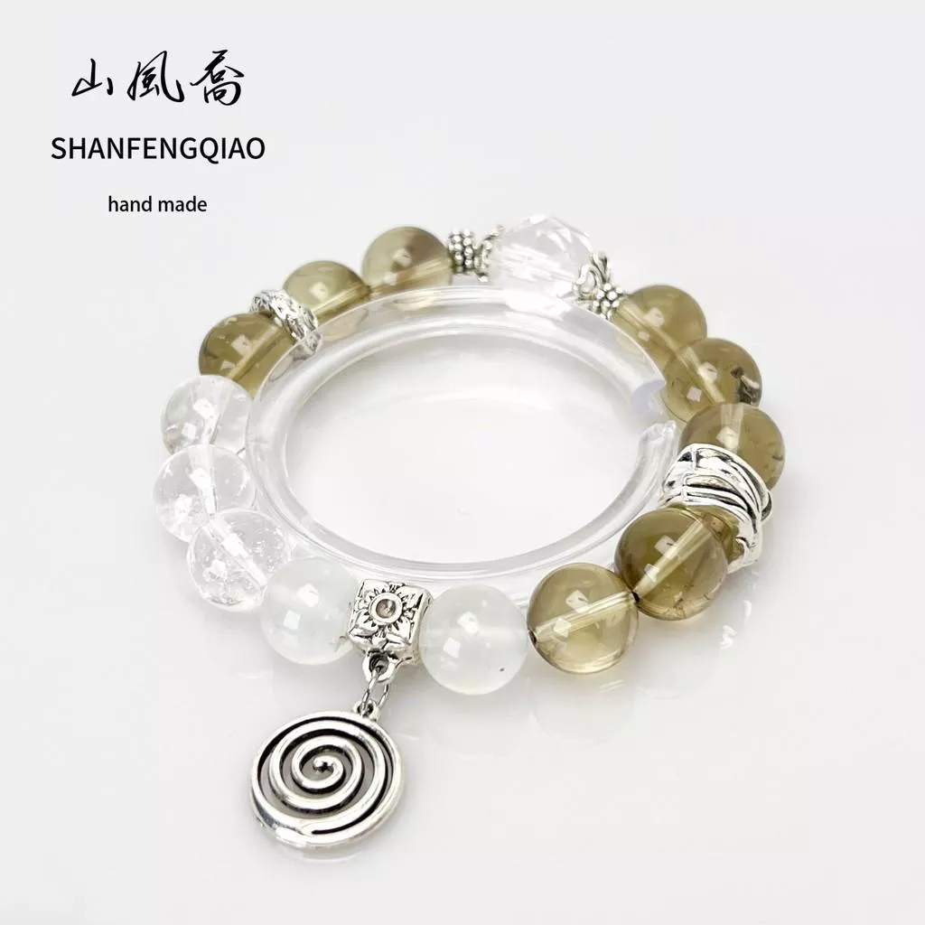 【山風喬】12|14mm+ 穩定情緒、增強穩定性與韌性，思維清晰 香檳汽水 · 水晶手鏈 滿串手鍊