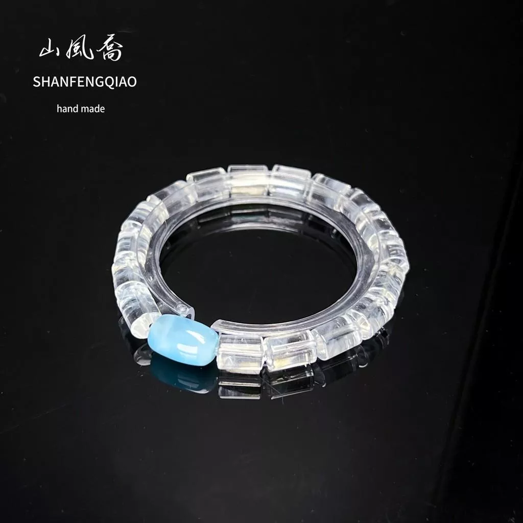 【山風喬】7|9mm+ 防水逆、消除緊張、化解矛盾，使自己平和，增強溝通與自信 【防水逆】順境 · 水晶手鏈 滿串手鍊