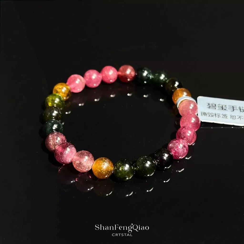 【山風喬】8mm+ 旺夫石 糖果碧璽 手串
