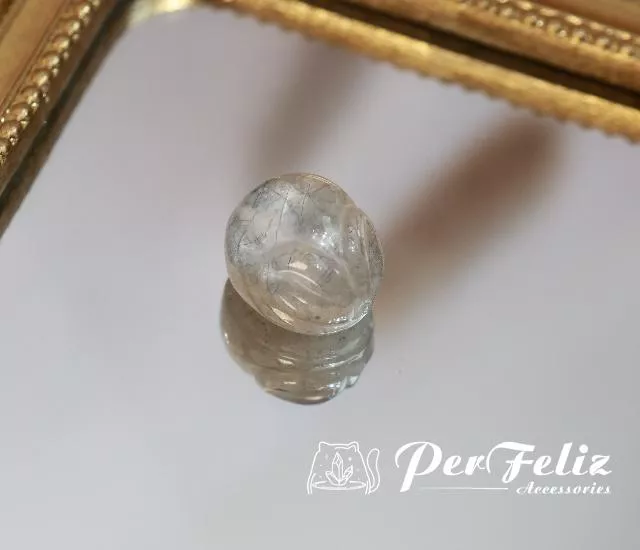 白幽靈髮晶共生兔子