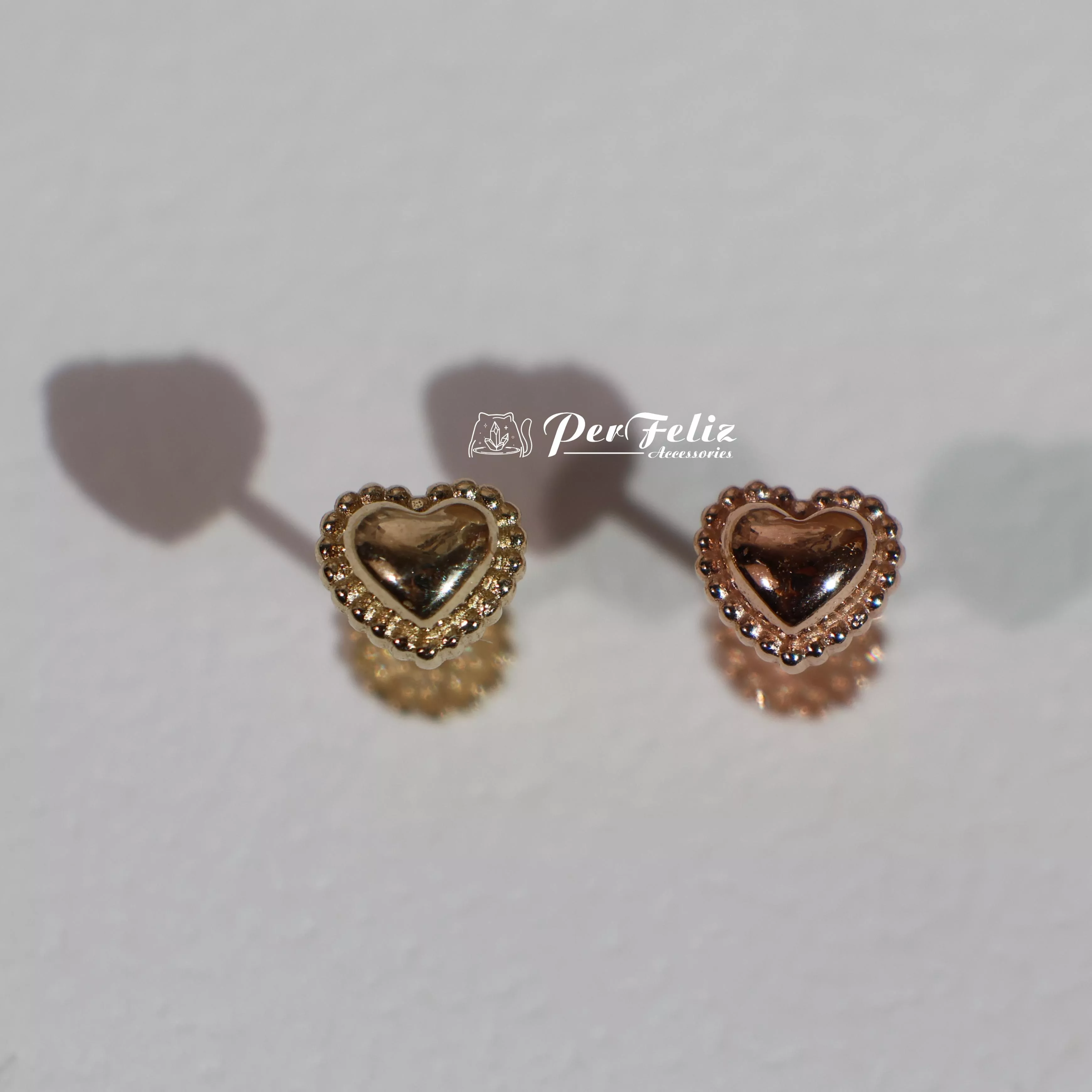 愛心滾邊轉珠耳環-單支