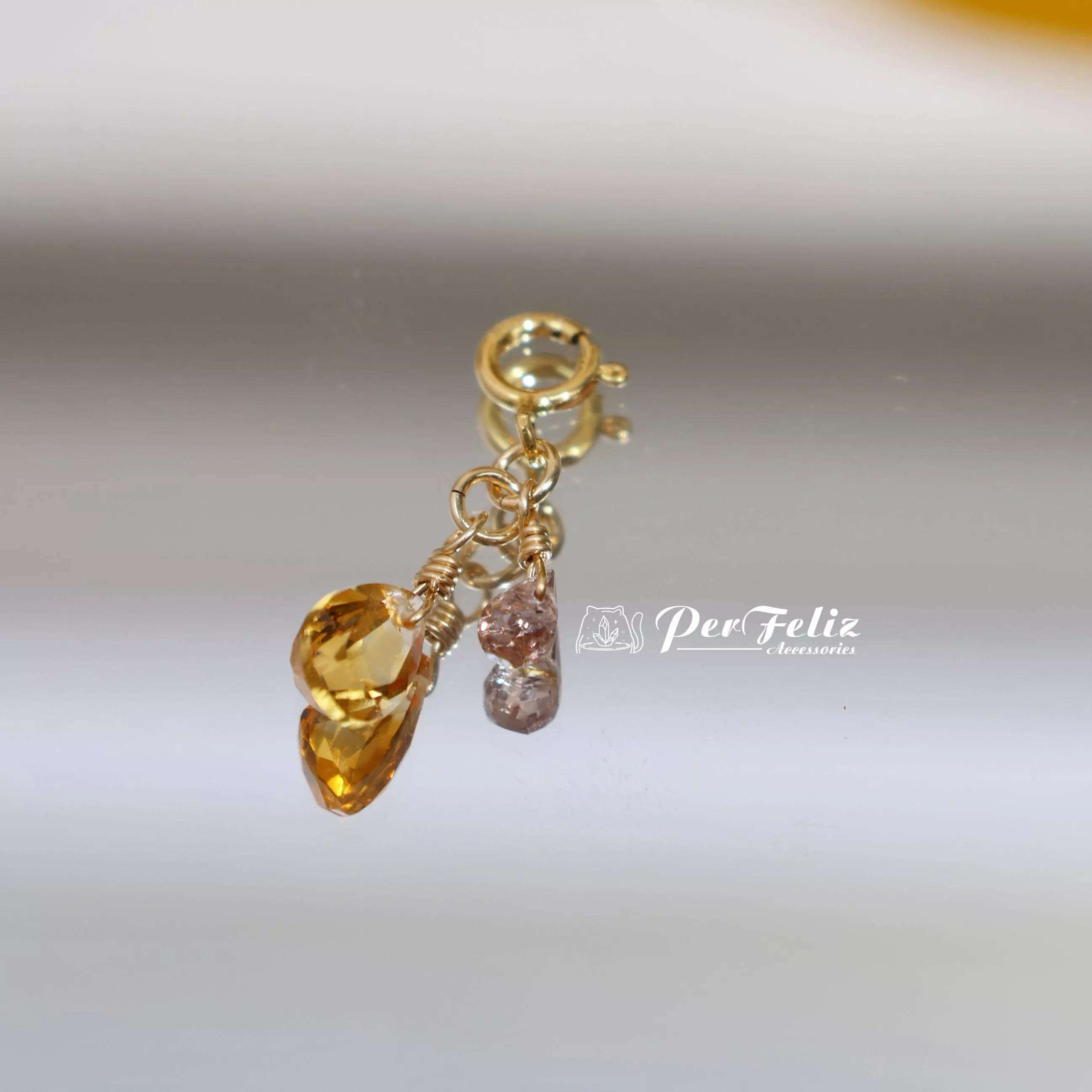 黃水晶、香檳石榴隨意扣