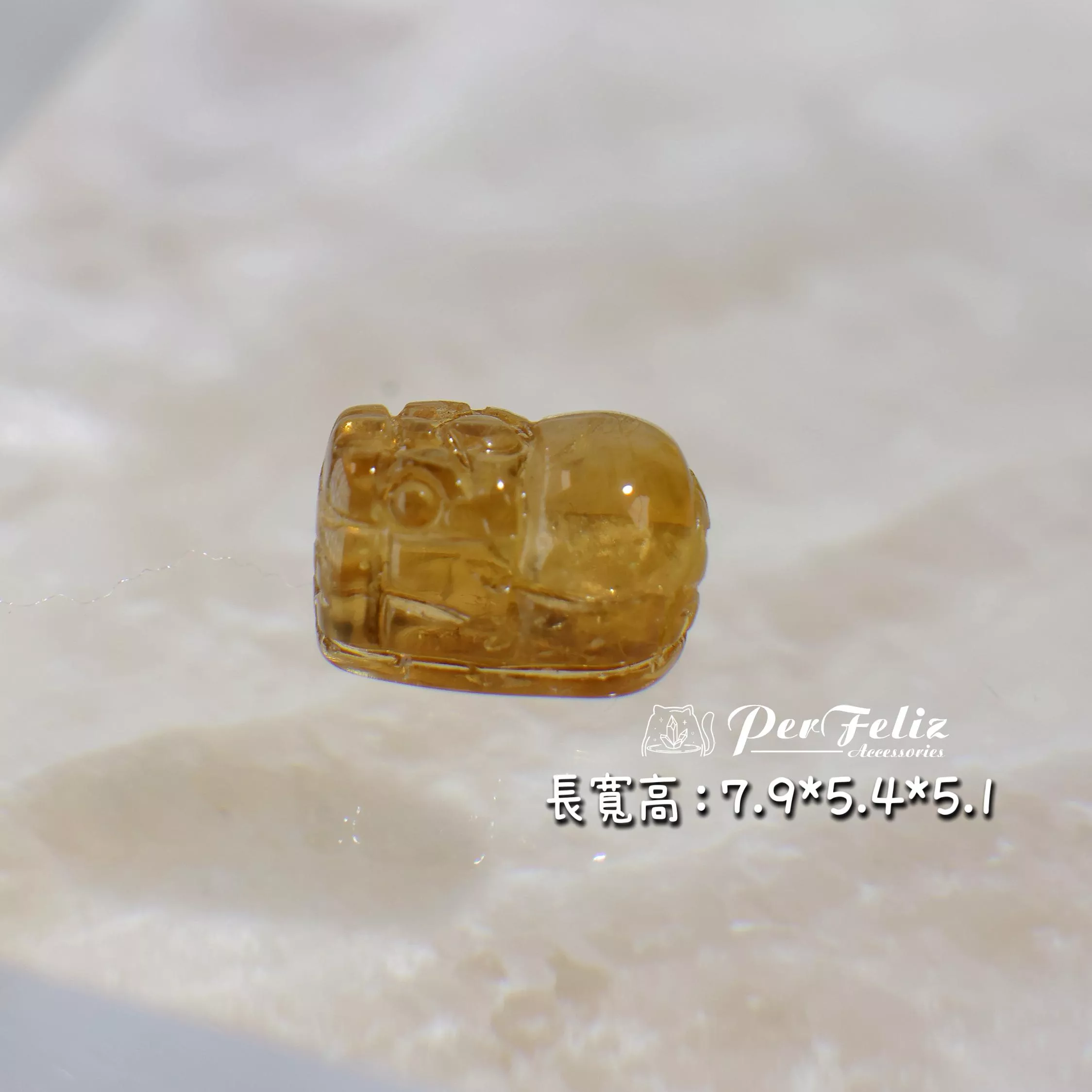 黃碧璽貔貅-4