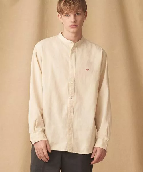 【預購】DANTON 經典 斜紋 棉質 立領 襯衫