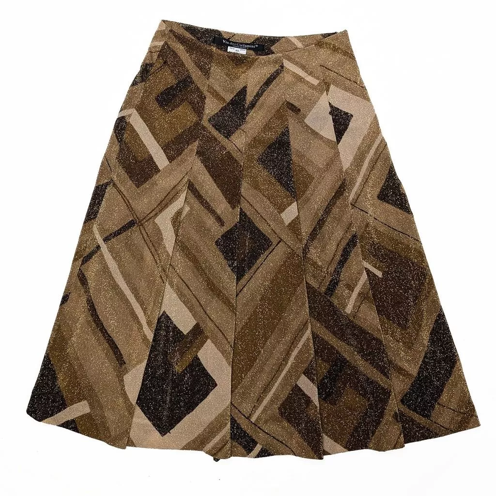 Vintage 00's Y2KVia dei Ciclamini  義大利製印花長裙