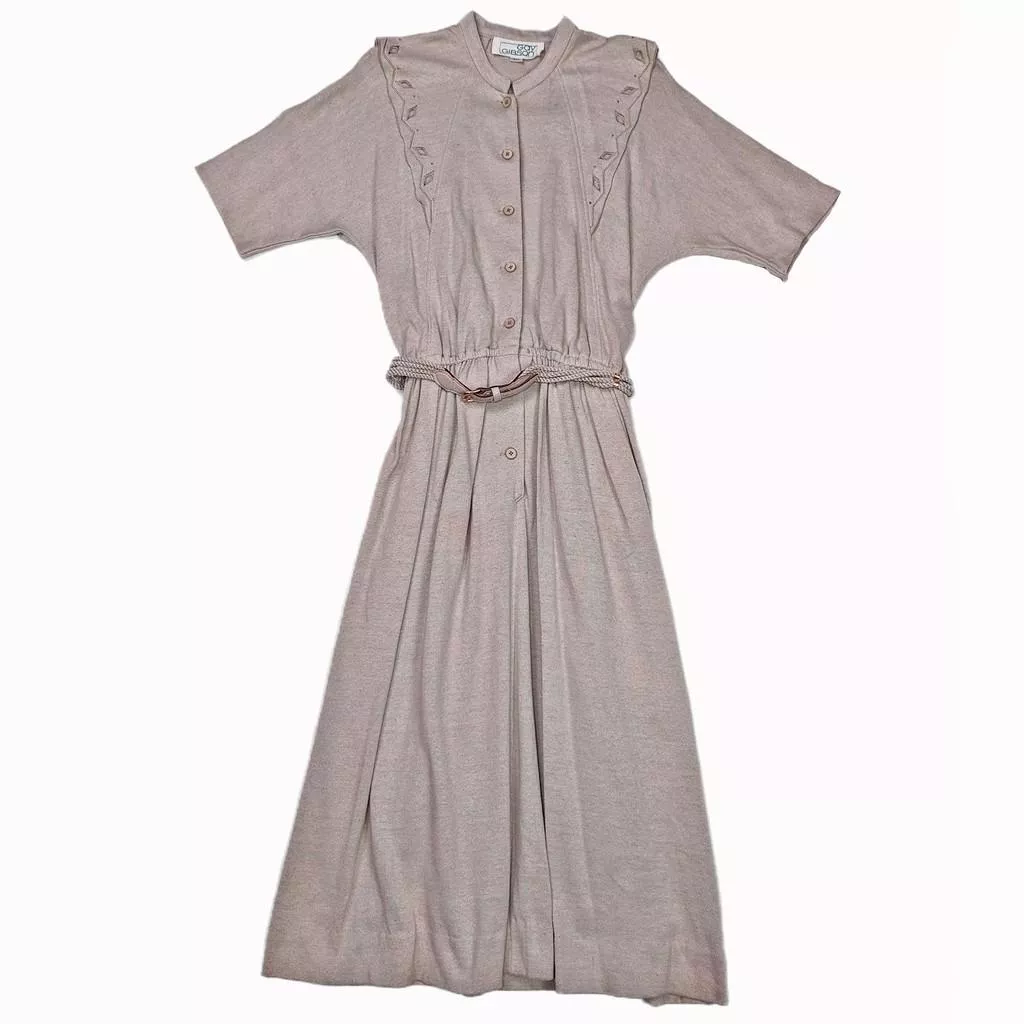 日本昭和Vintage Gay Gibson Dress 棉麻夏天短袖洋裝