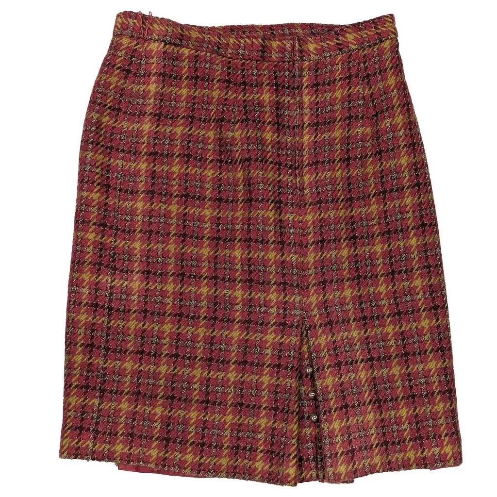 Vintage日本昭和 毛料格子裙