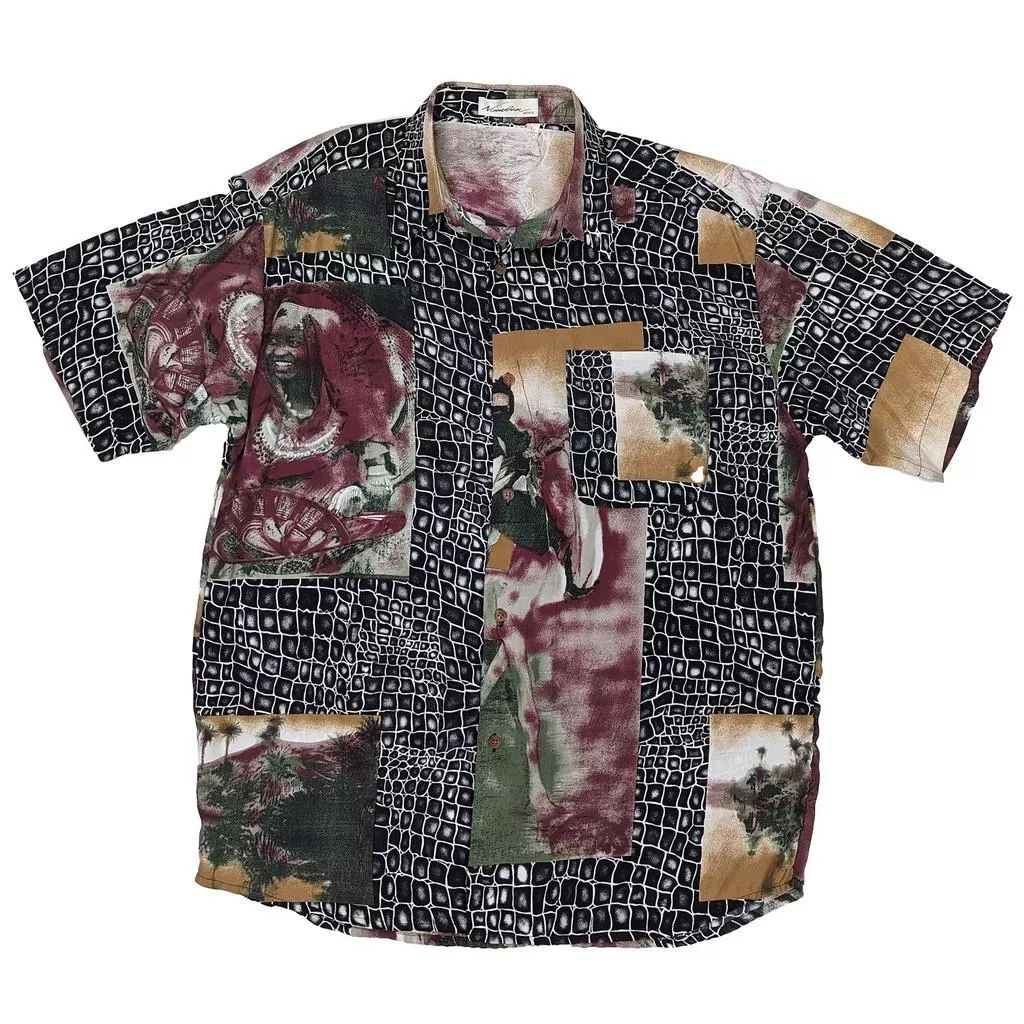 Vintage 復古圖像花襯衫