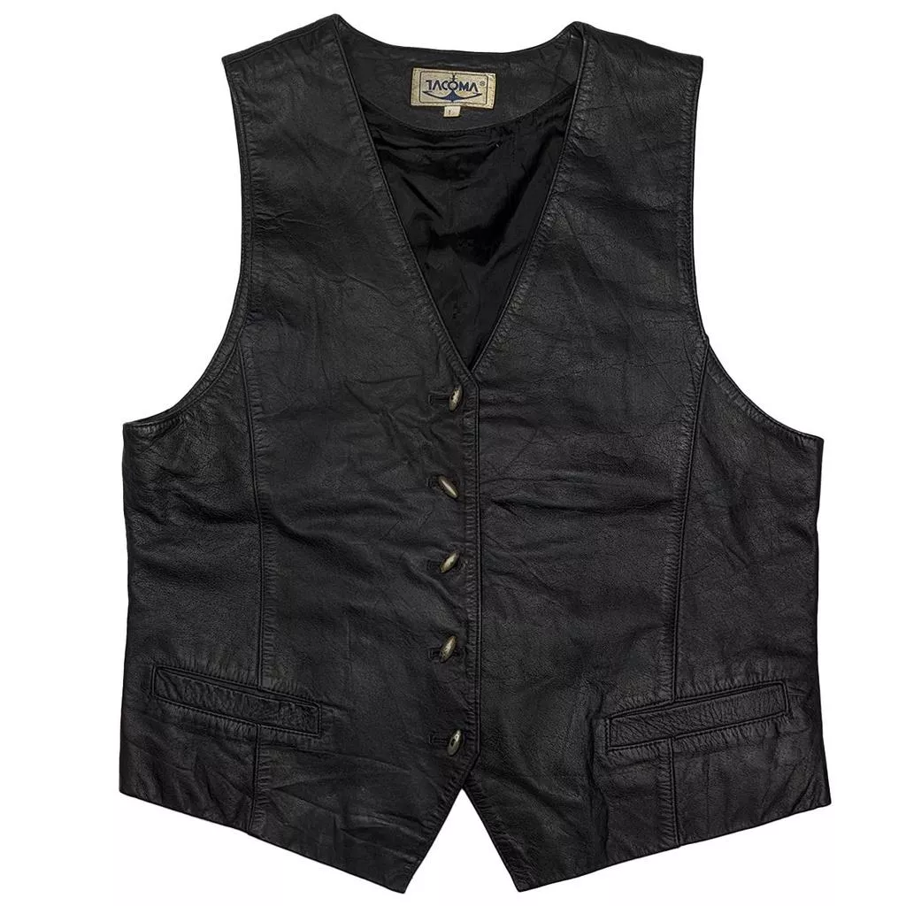 Vintage 韓國古著皮背心