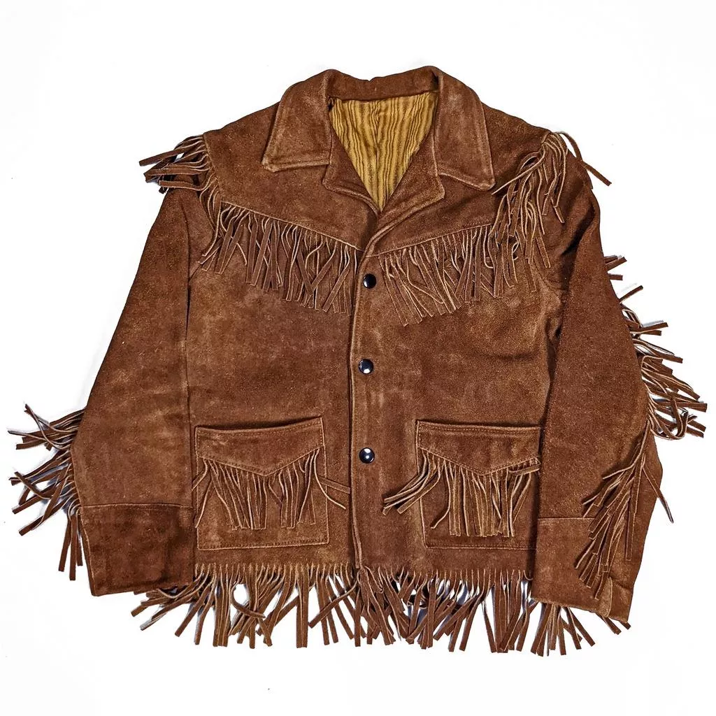 Vintage 女生尺寸 鹿皮流蘇麂皮外套