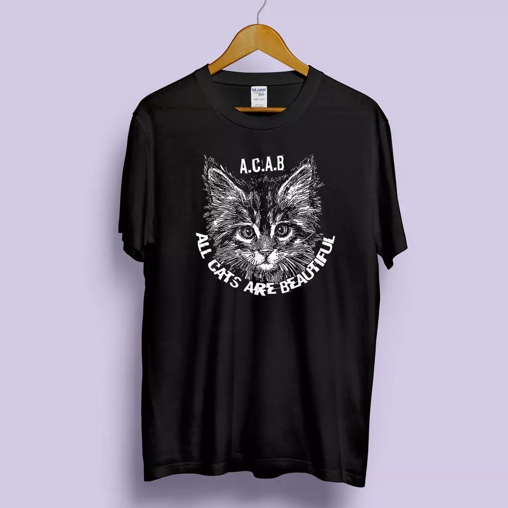 ACAB ALL CATS ARE BEAUTIFUL 短袖T恤 貓咪 龐克